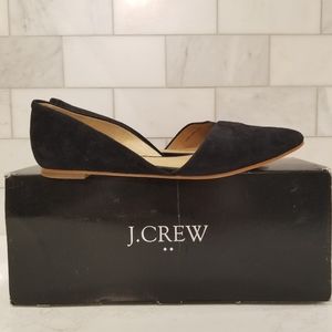 J Crew Zoe Suede D'Orsay Flats